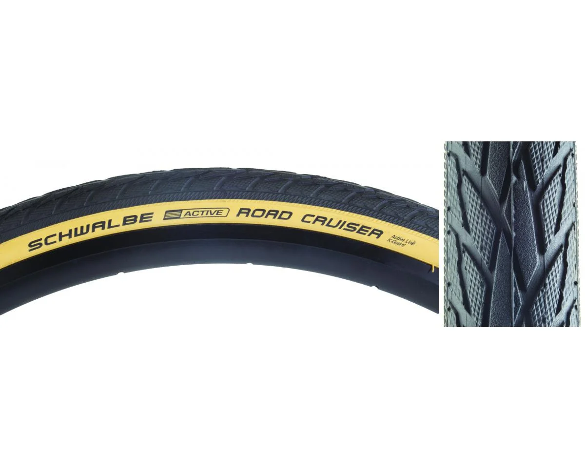 Schwalbe Road Cruiser Tire (Gumwall/Black) (700c) (35mm) (Wire Bead) (Green/K-Guard)